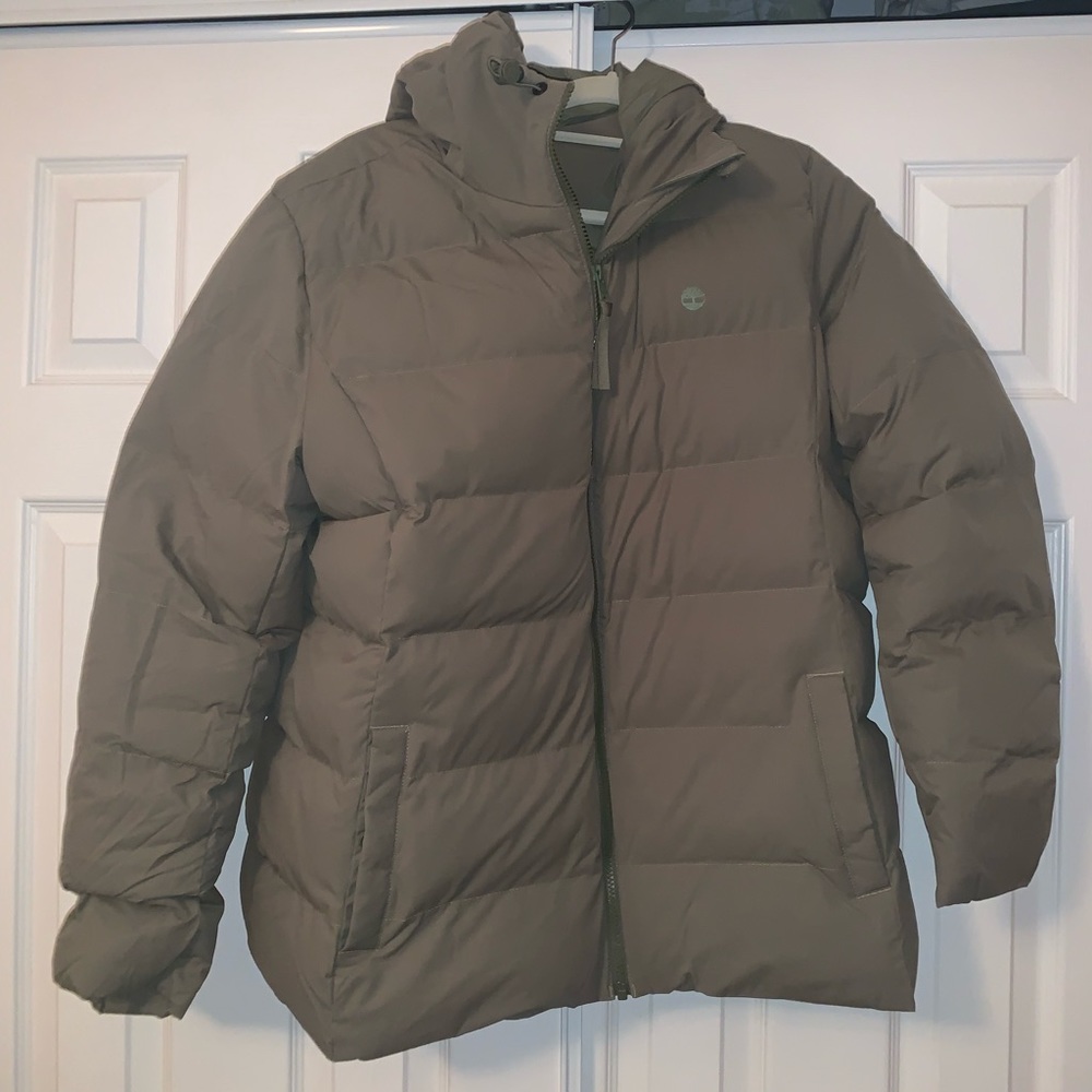 WOMENS TIMBERLAND XL PUFFER COAT JACKET GREEN